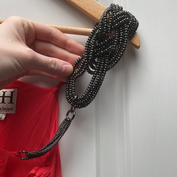 Haute Hippie, Asymmetrical Coral dress, Sz M - Picture 3 of 4